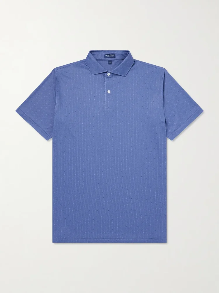 Tenuto Printed Stretch-Jersey Polo Shirt
