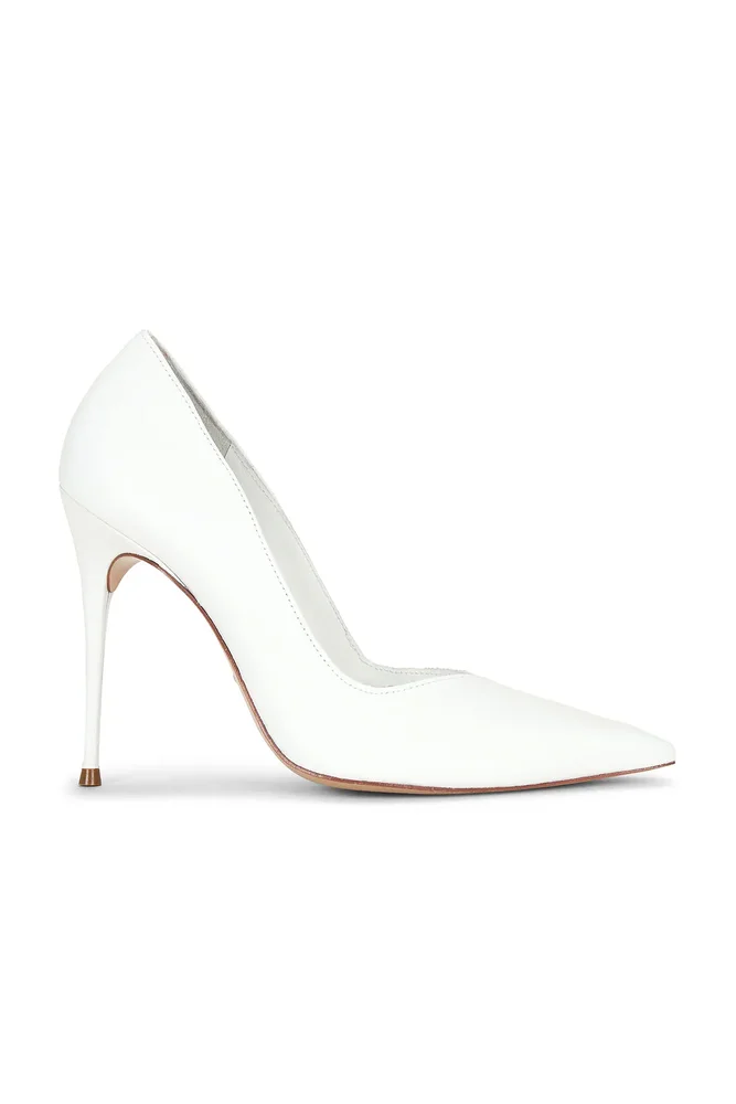 Danae Pump in White Nappa