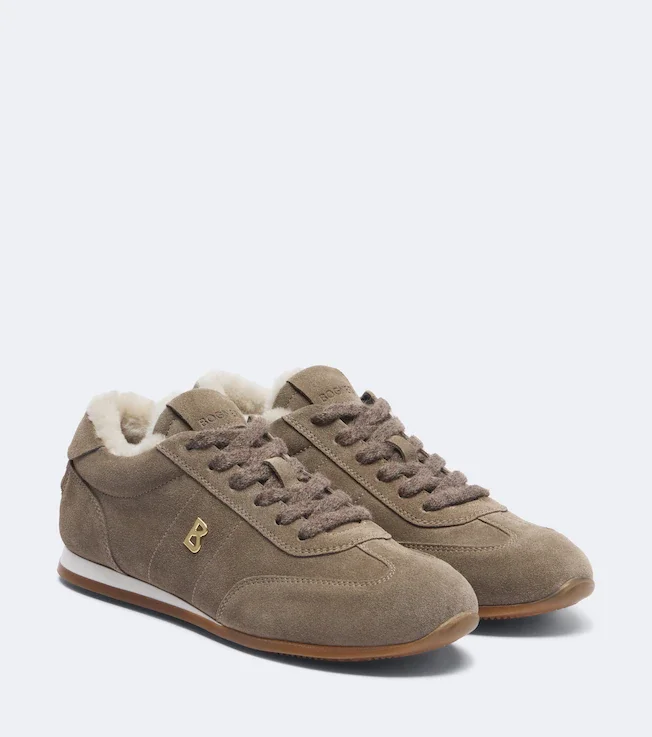 Valencia shearling-lined suede sneakers