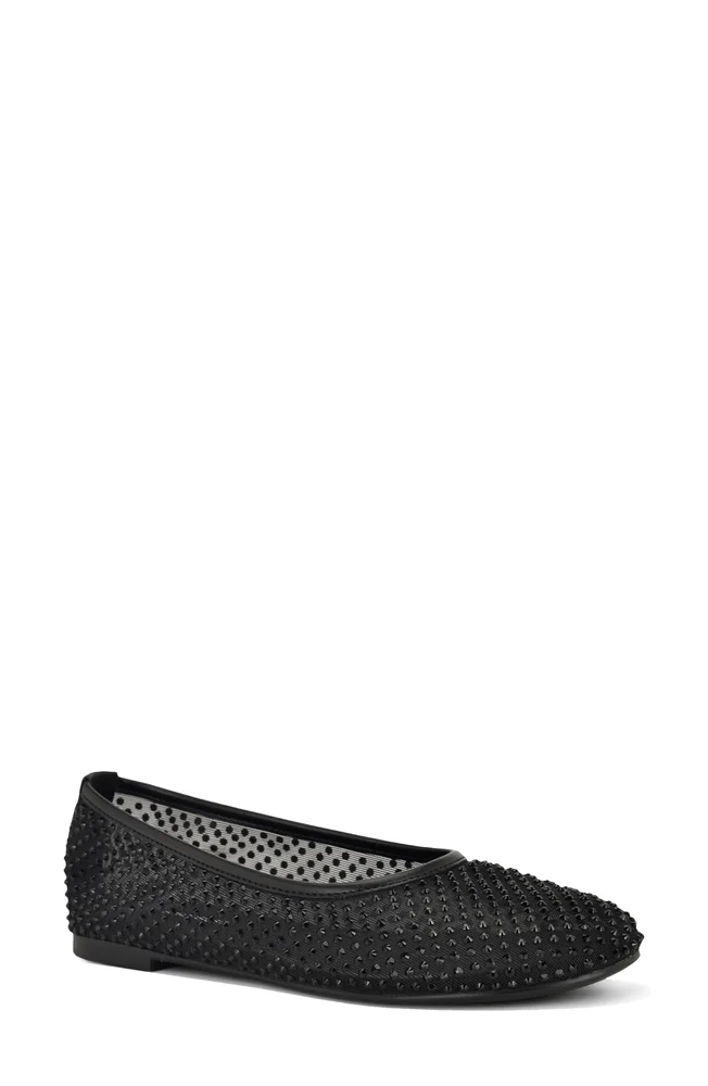 Burnne Studded Mesh Flat