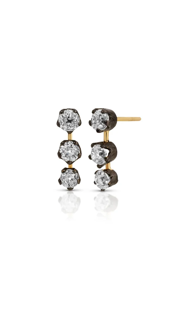 Victorian Fringe 14K Yellow Gold Diamond Earrings