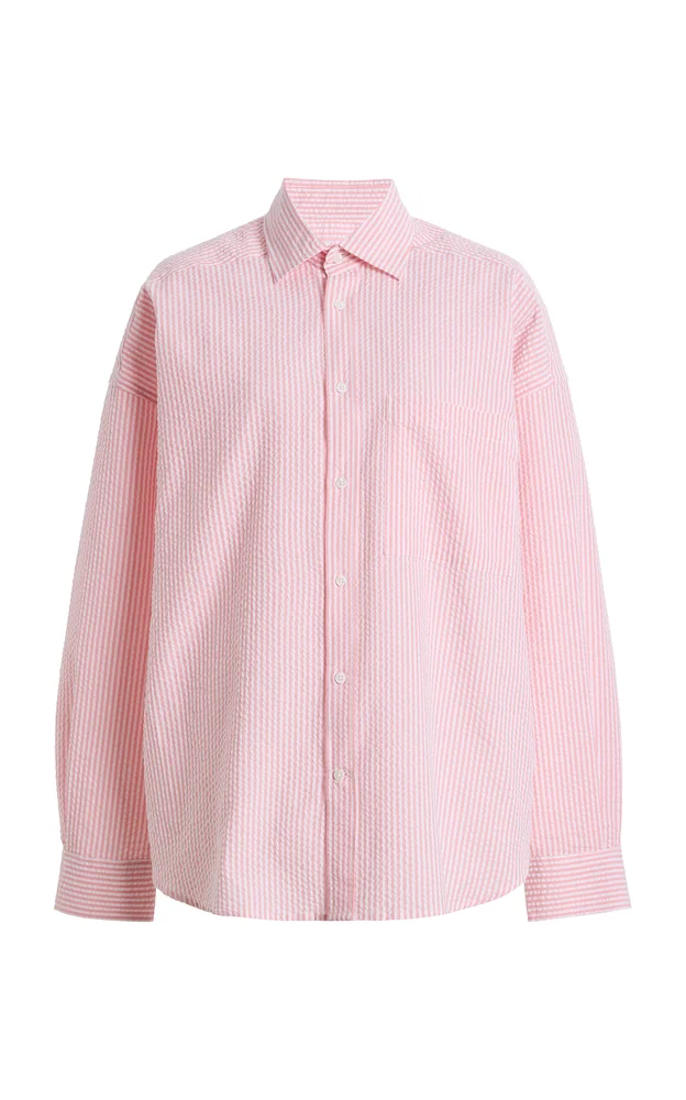 Exclusive The Weekend Striped Cotton Seersucker Shirt