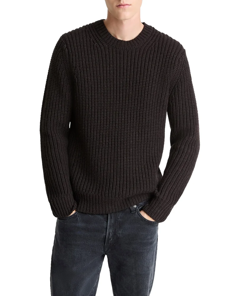 Merino Wool Utility Shaker Sweater