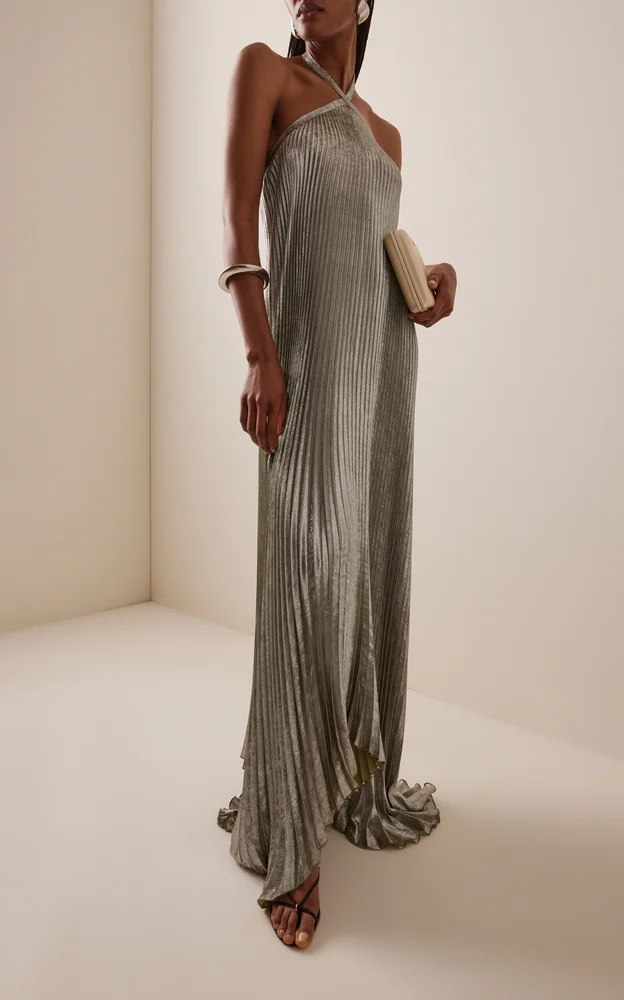 Deesse Pleated Gown