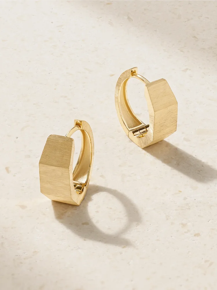Ecrou large 18-karat gold hoop earrings
