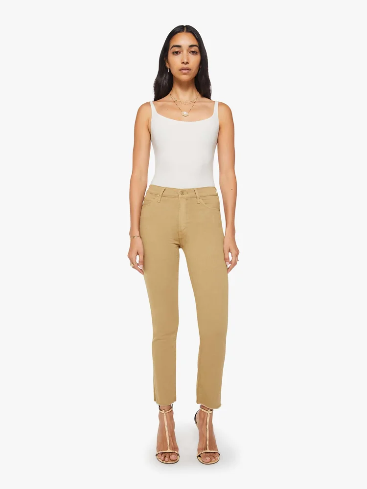 Mid Rise Dazzler Ankle Fray, Prairie Sand