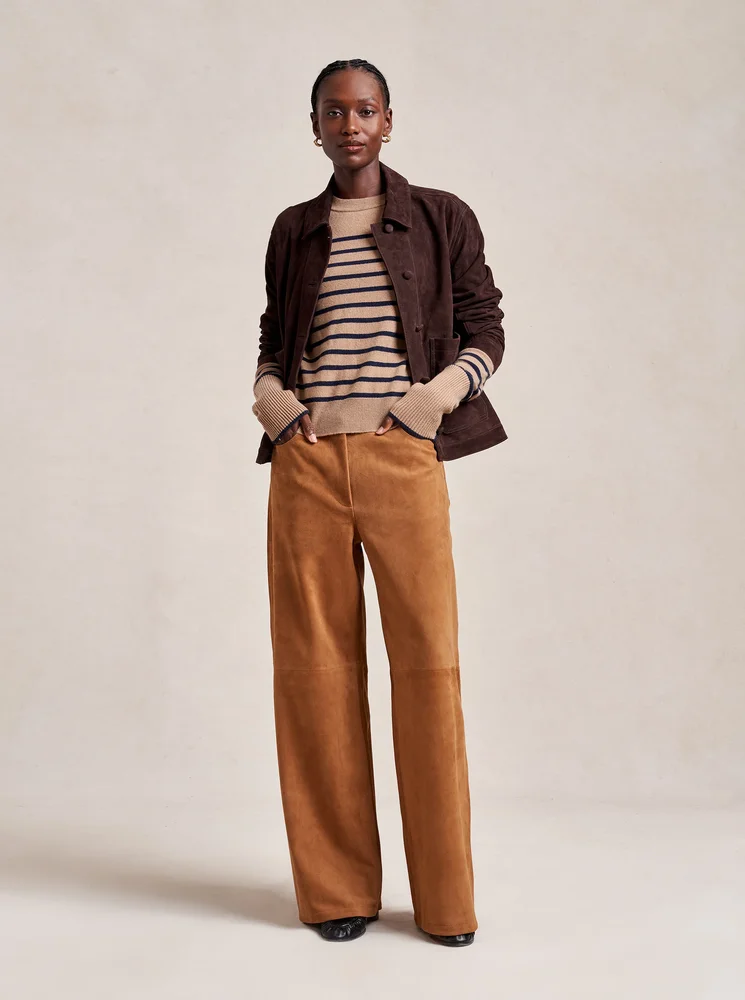 Suede Jenny Mid-Rise Drawstring Pant