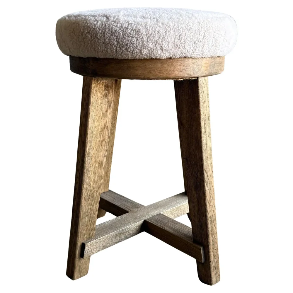 Jasper White Oak Swivel Counter Stool