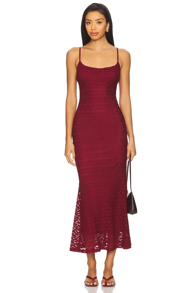 Louisa Mesh Midi Dress
