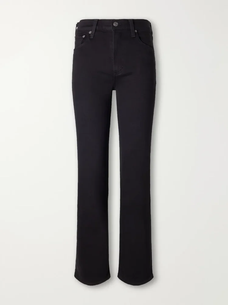 Palma Long cotton and cashmere-blend straight-leg jeans