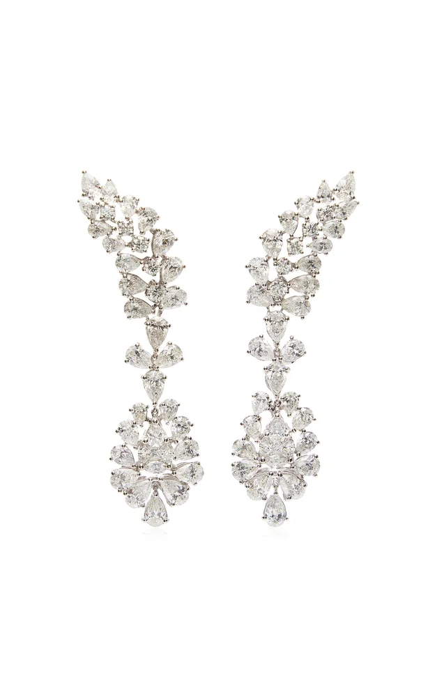 18K White Gold Diamond Earrings