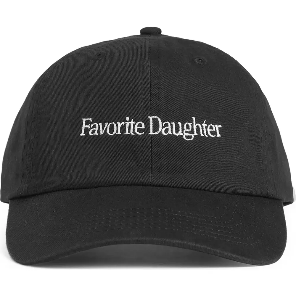favoritedaughter.com Favorite Daughter Classic Logo Cotton Twill Baseball Cap in Black at Nordstrom