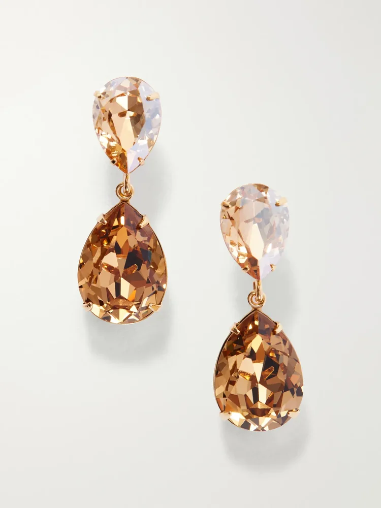 Judy gold-plated crystal earrings