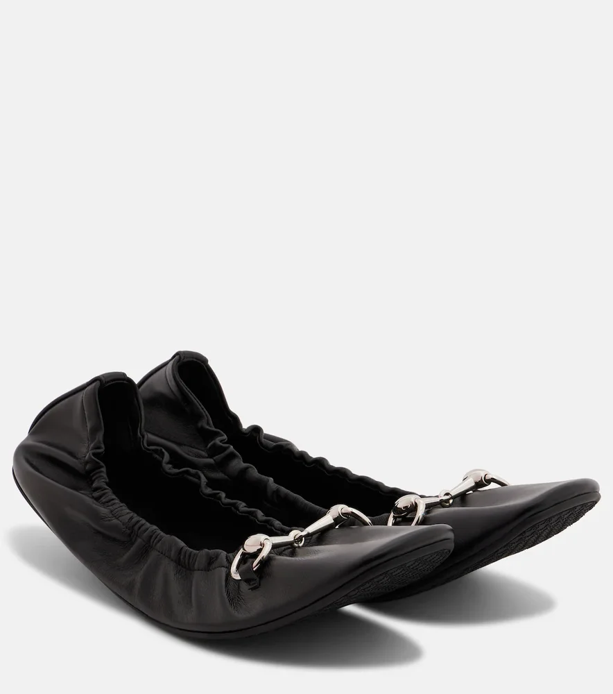 Prima Horsebit leather ballet flats