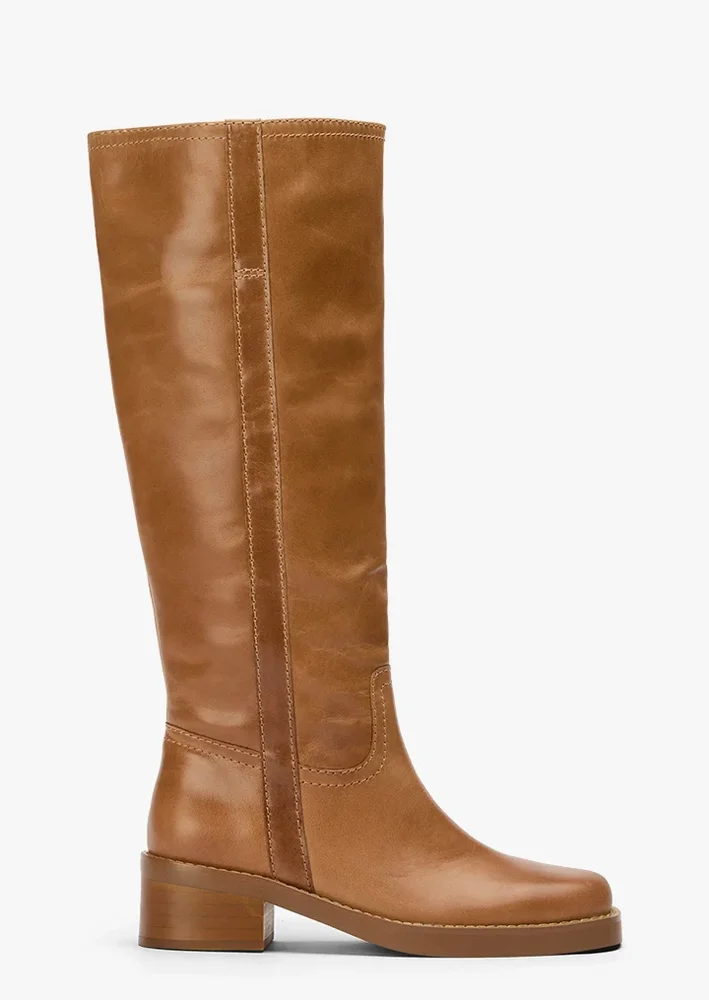 Toronto Knee-High Boot in Whiskey Wax