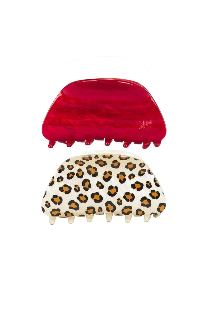 Cheetah Claw Clip Set