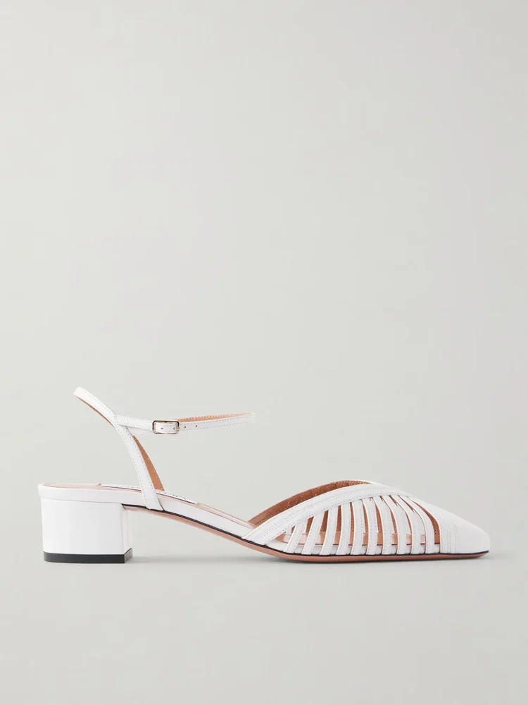 Yara 35 leather pumps in White