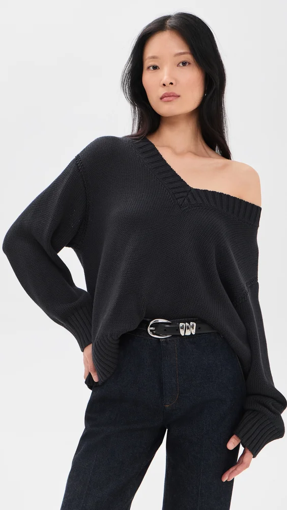 Oversized V Neck Pullover