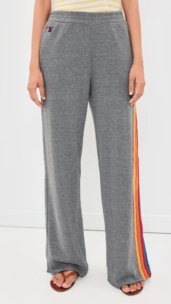 5 Stripe Wide Leg Sweatpants