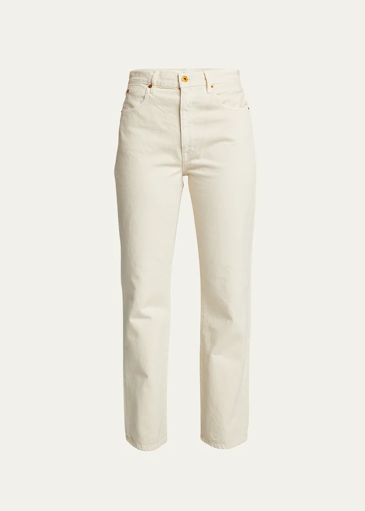 London High-Rise Straight-Leg Jeans