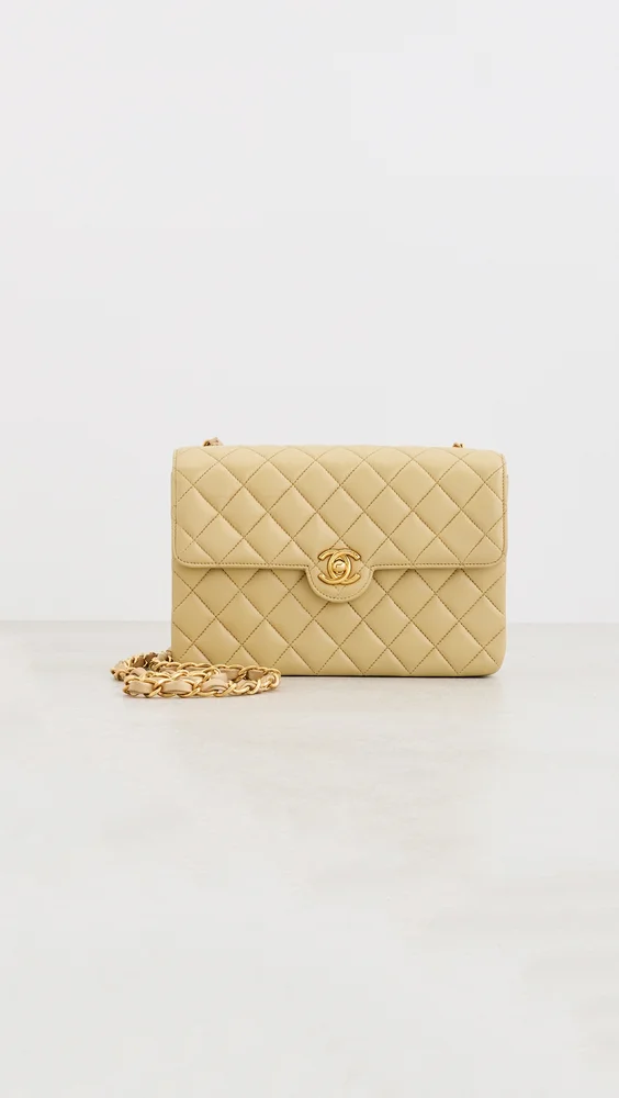 Chanel Lambskin Half Flap Small Shoulder Bag
