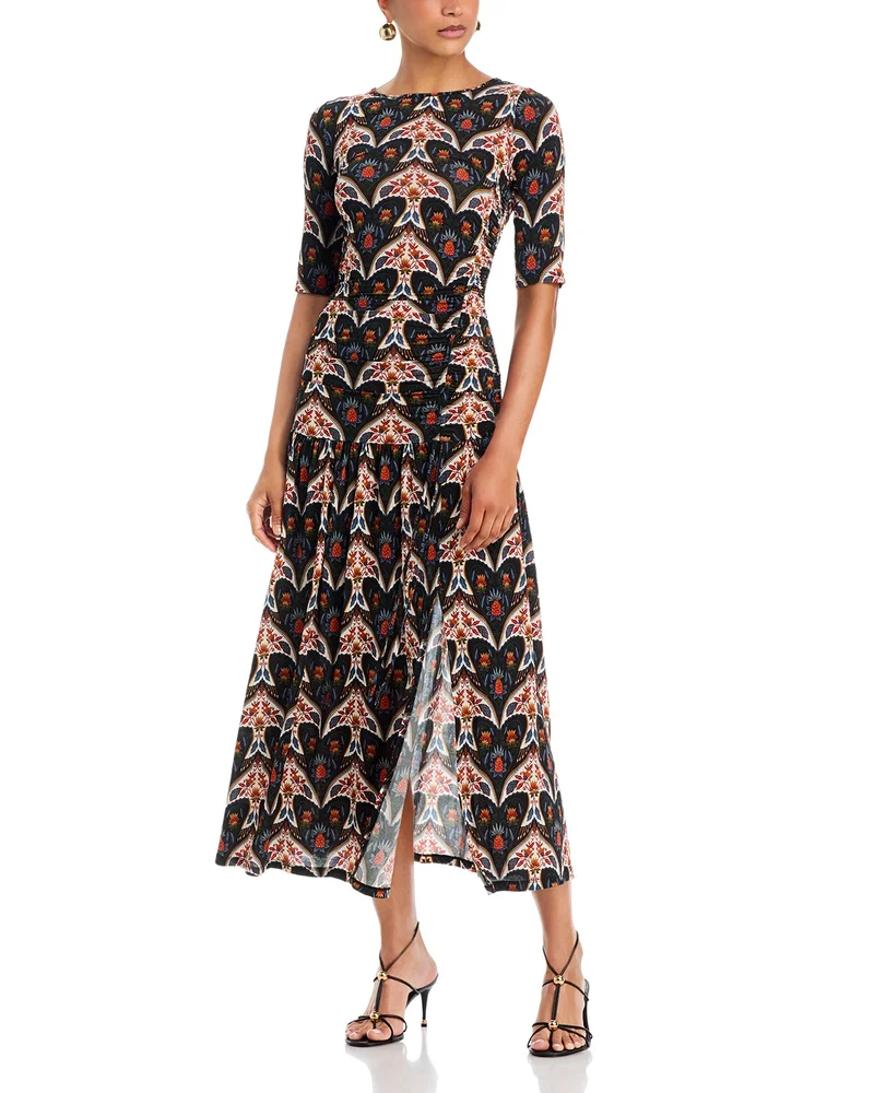 Porcelain Birds Maxi Dress