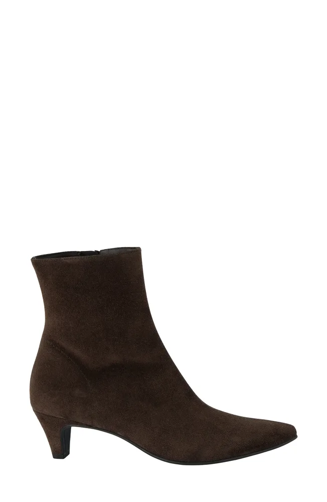 Ciara Pointed Toe Kitten Heel Bootie