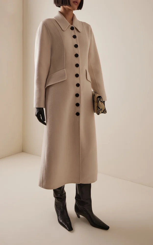 Magdalena Single-Breasted Wool Coat