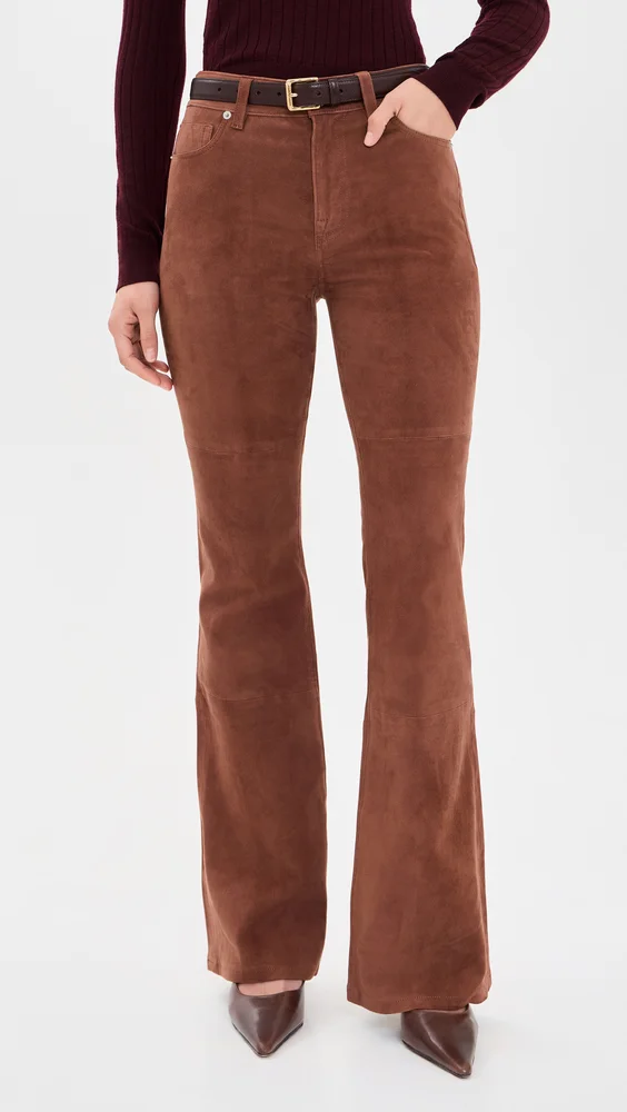 Suede Good Legs Flare Pants