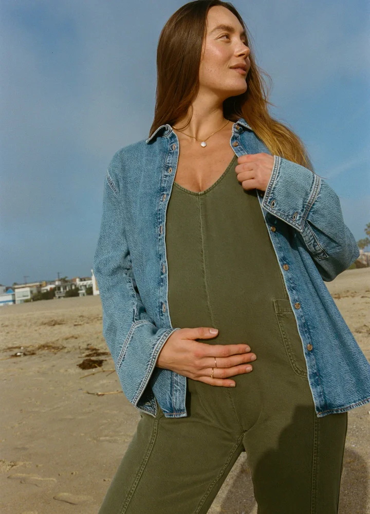 The Drapey Denim Nora Jumpsuit