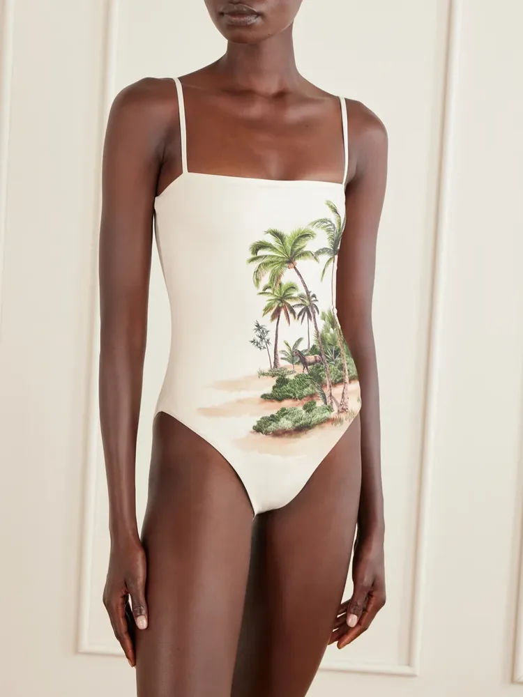 Durazno Arena printed recycled swimsuit