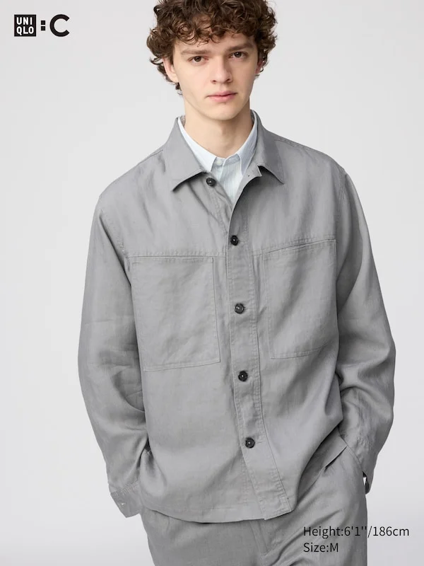 Men's Premium Linen Shirt Jacket