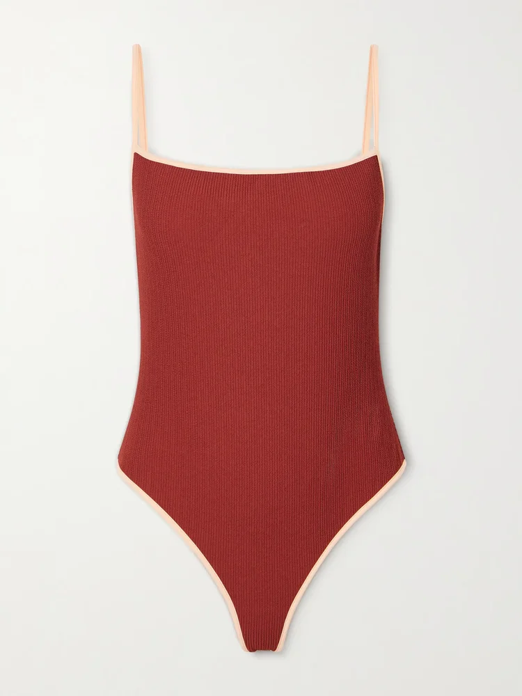 Tropical Gaucha ribbed recycled swimsuit