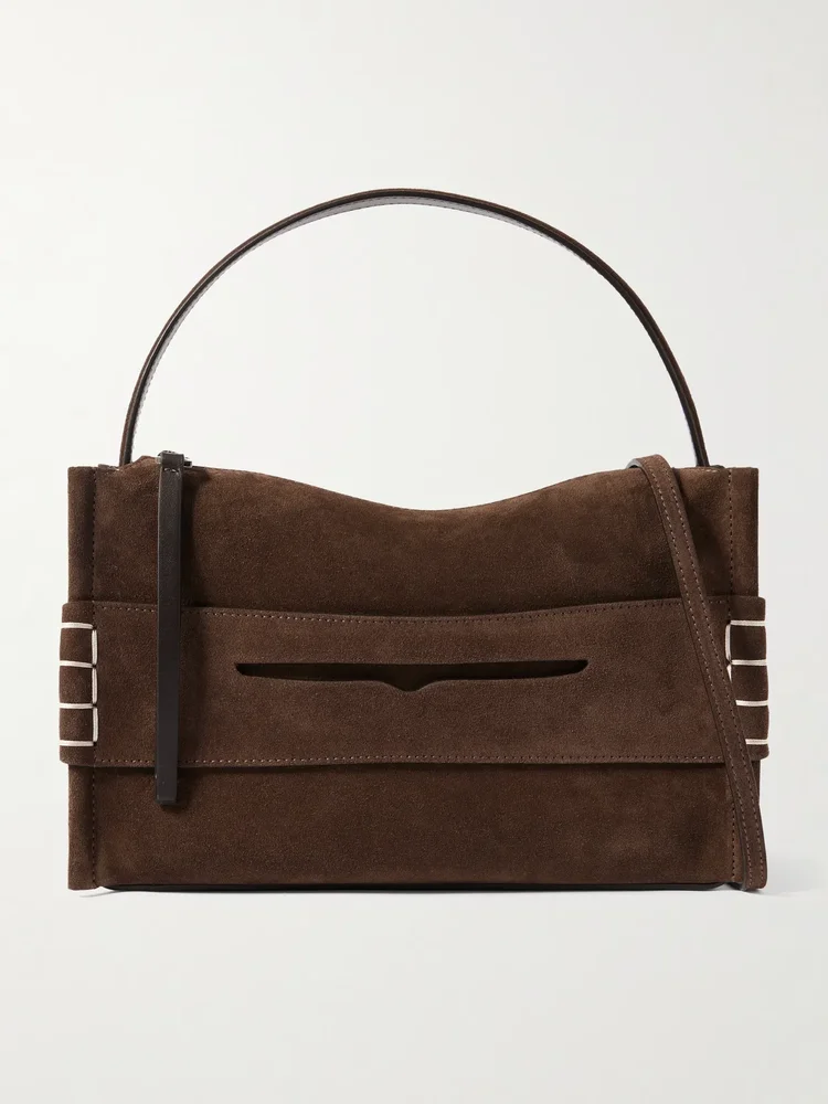 Loafer suede shoulder bag