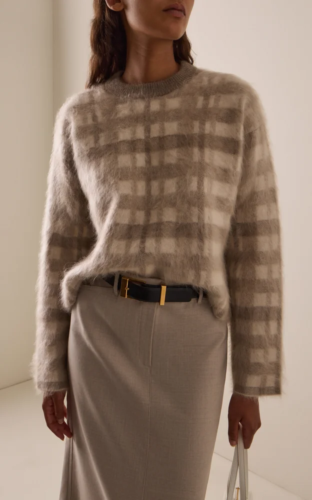 Glen Plaid Jacquard Cashmere Sweater