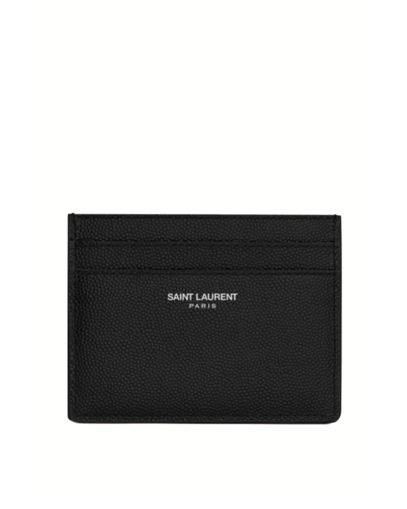 Paris Credit Card Case in Grain De Poudre Leather