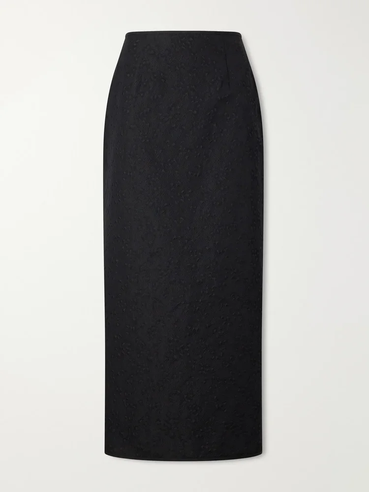 CBUka cotton-blend matelassé midi skirt