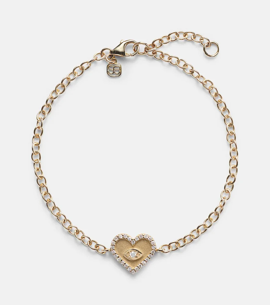 14kt gold bracelet with diamonds