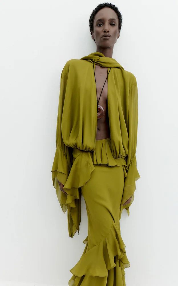 Isela Fishtail Maxi Skirt