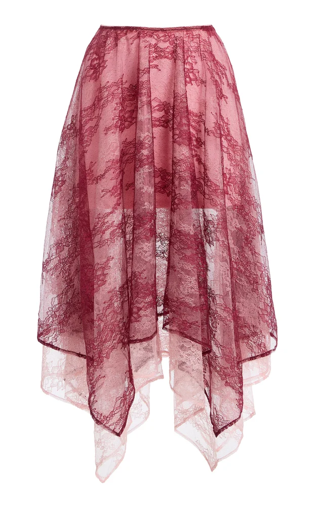 Reflect Reversible Handkerchief Lace Midi Skirt