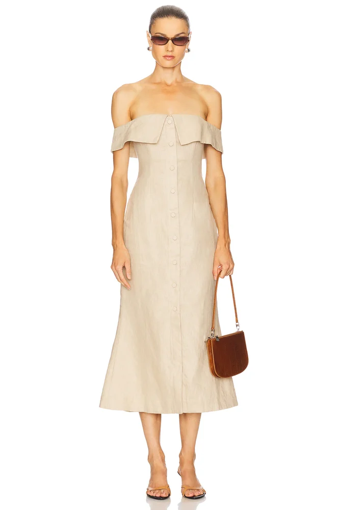 Harlow Linen Midi Dress