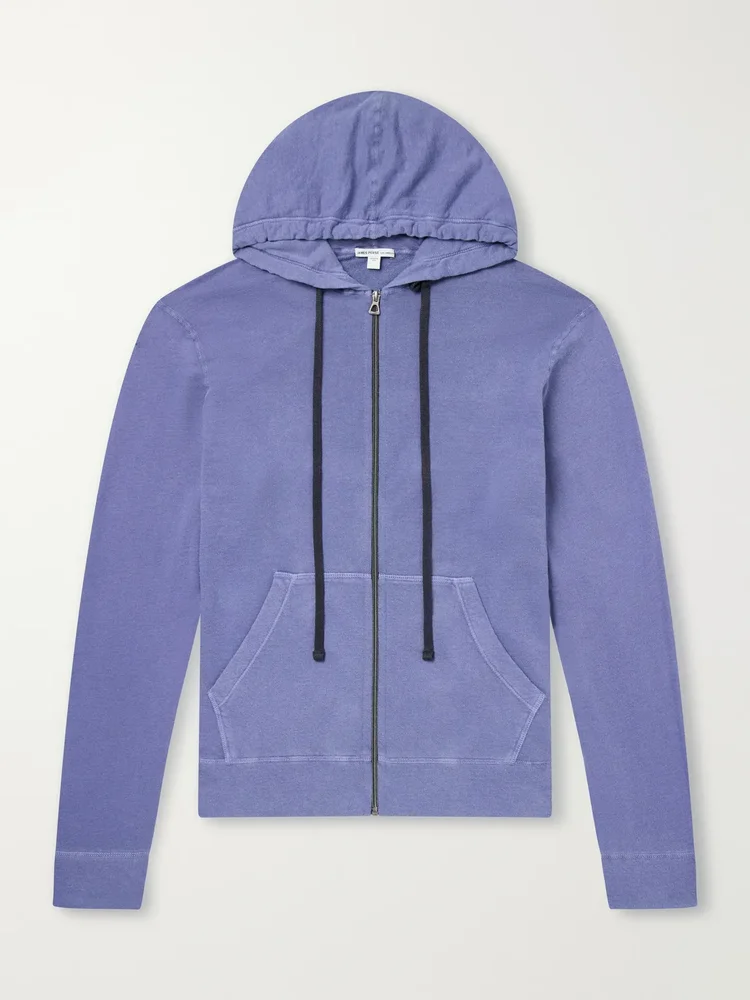 Supima Cotton-Jersey Zip-Up Hoodie