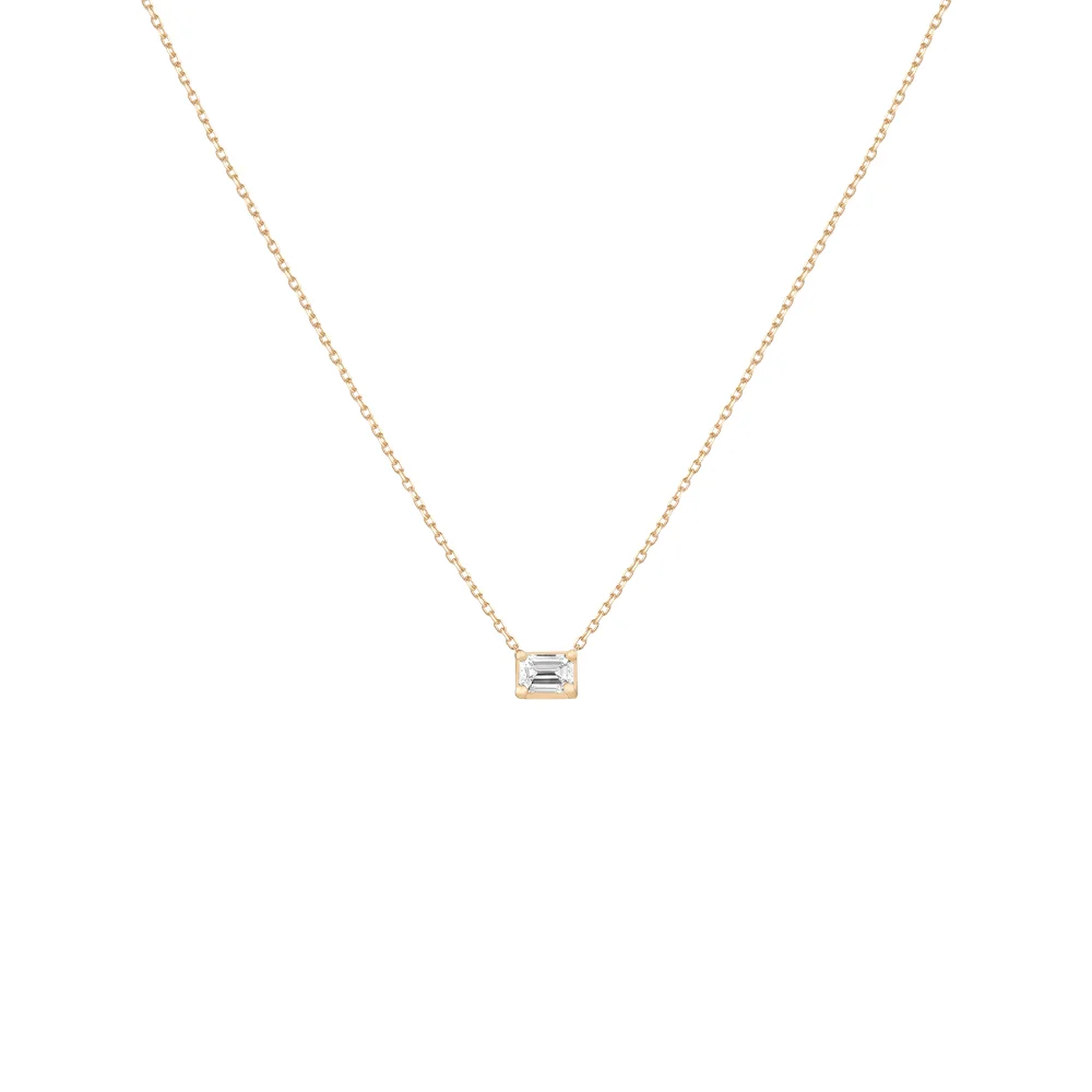 0.25ct Emerald Lab Grown Diamond Necklace