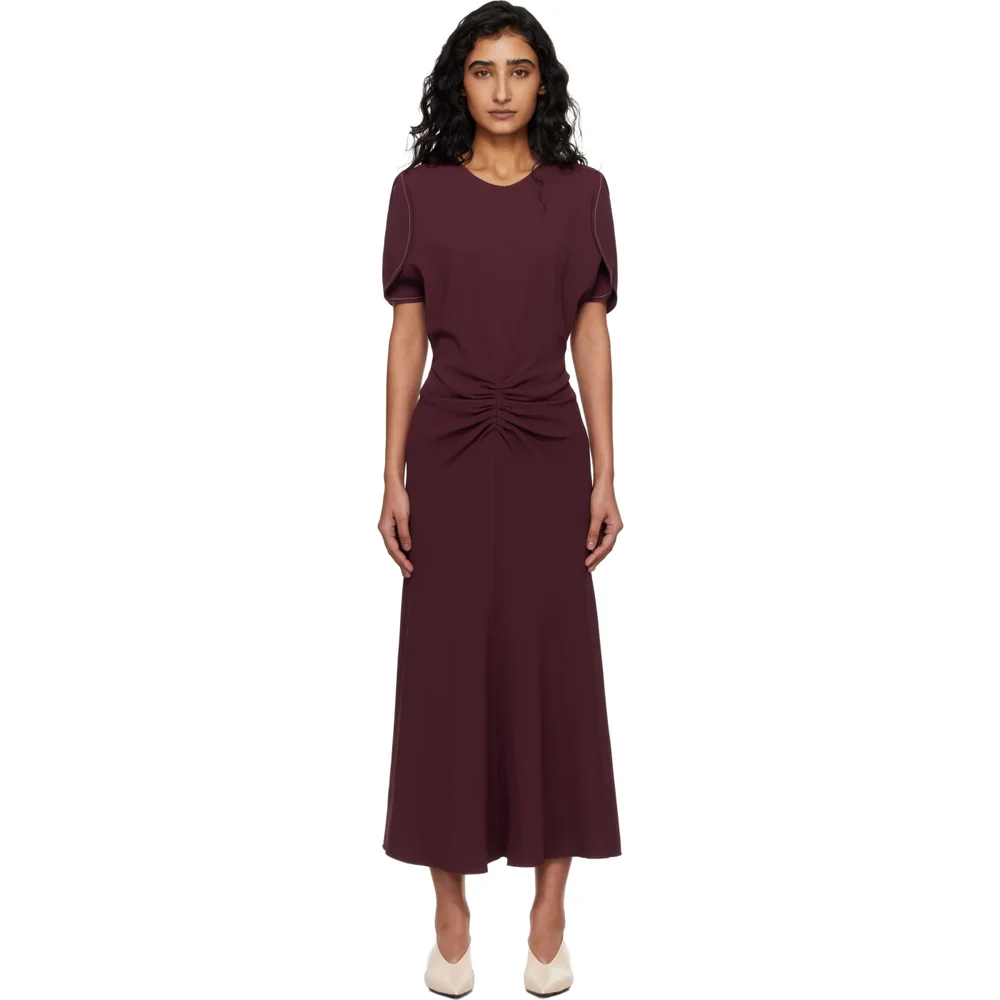 Burgundy Bela Midi Dress