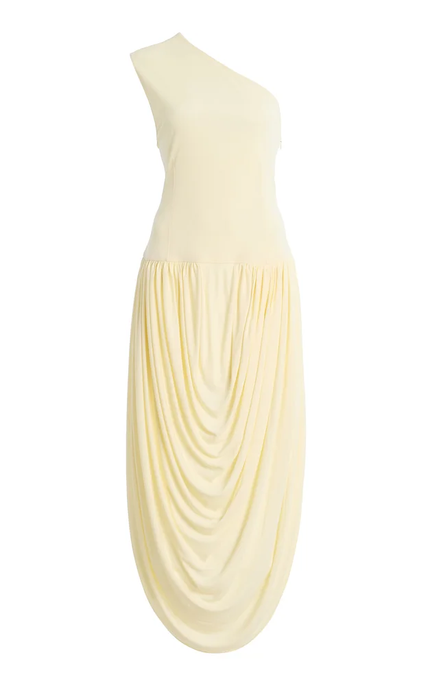 Exlcusive The Mila Draped Jersey Midi Dress