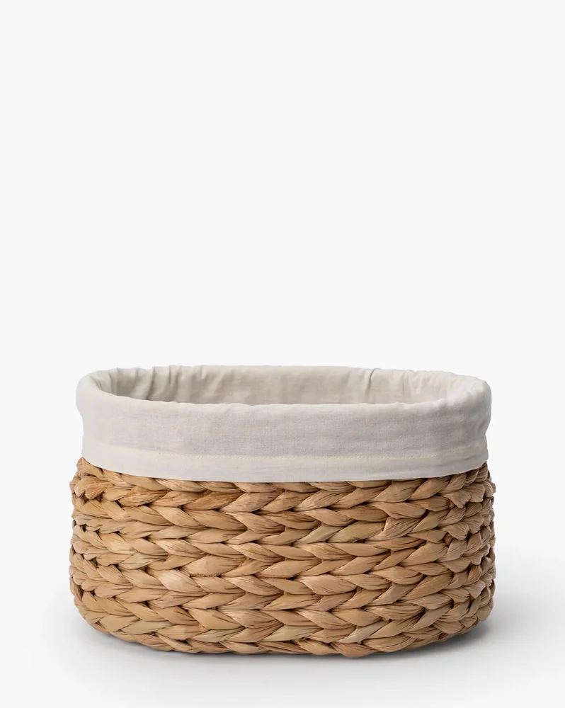 Evelyn Oval Seagrass Basket with Liner