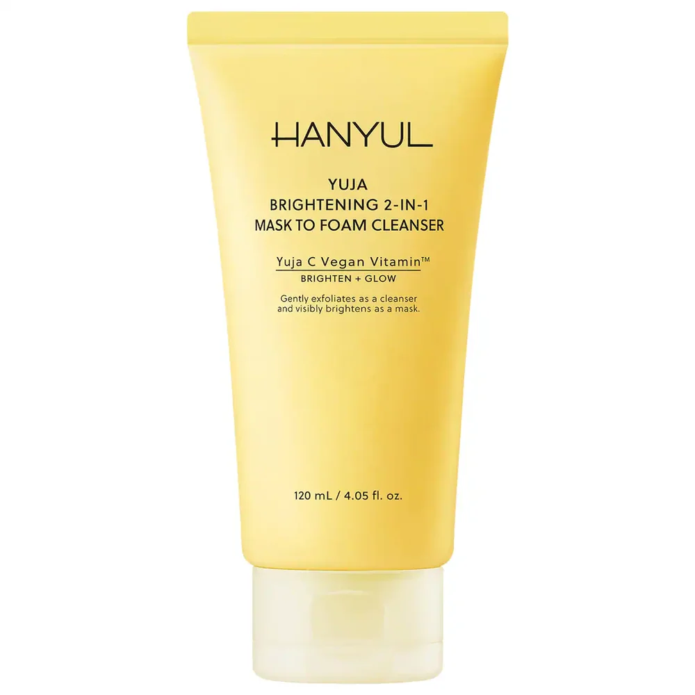 Korean Yuja Brightening 2-in-1 Mask to Foam Cleanser
