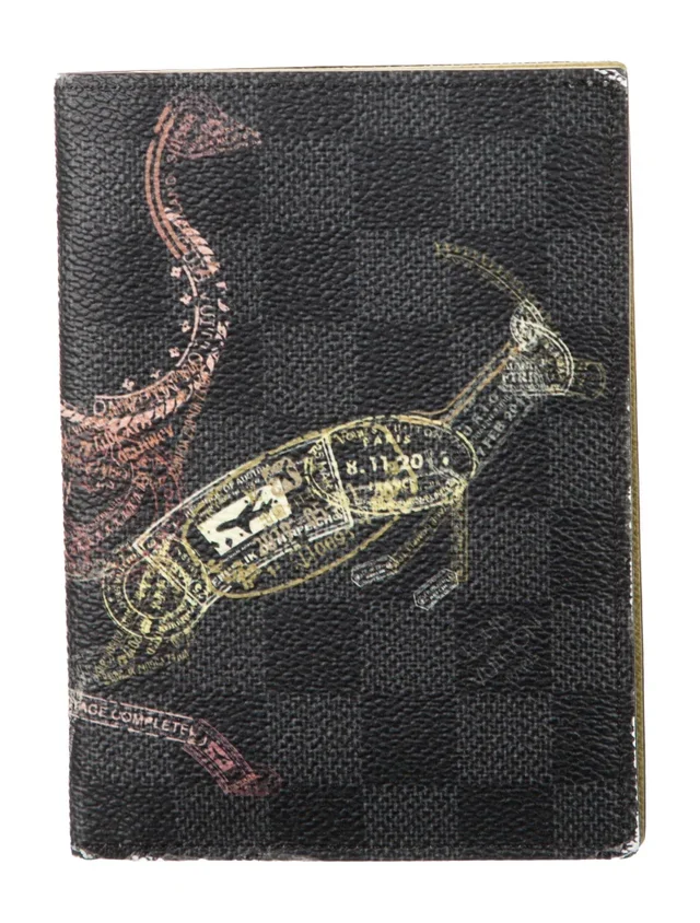 Damier Graphite Stamps Passport Cover