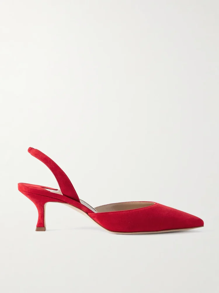 Carolyne 50 suede slingback pumps