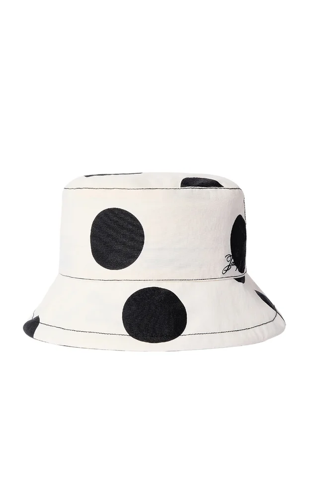 Polka Dot Canvas Bucket Hat
